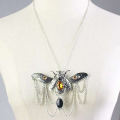 Steampunk beetle necklace