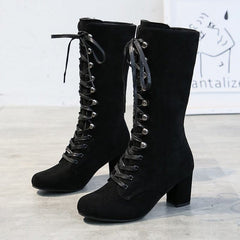 Steampunk lace-up boots