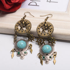 Steampunk boho earrings