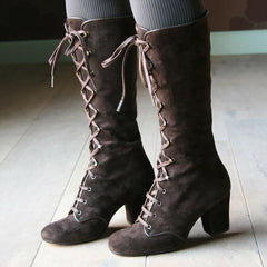Steampunk lace-up boots