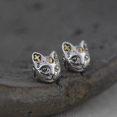 Steampunk cats earrings