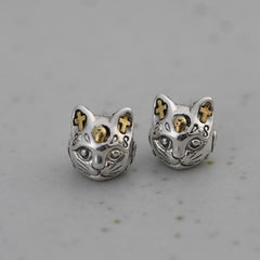 Steampunk cats earrings