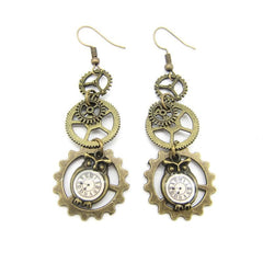Mecanical Owl Steampunk earrings