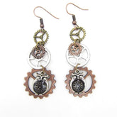 Mecanical Owl Steampunk earrings