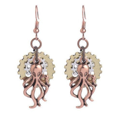 Kraken Steampunk earrings
