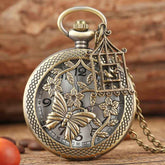 Steampunk buttefly pocket watch
