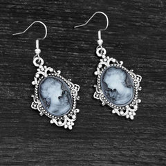 Steampunk cameo earrings