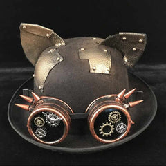 Steampunk cat ears hat