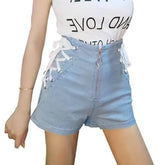 Corset Denim Shorts