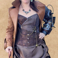 zip decor steampunk corset