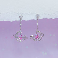 Crescent Moon Drop Earrings