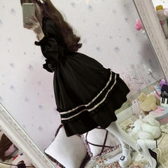 Dark Academia Black Dress