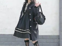 Dark Academia Black Dress