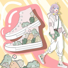 Dinosaur Pile High Top Sneakers