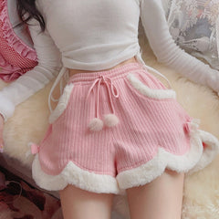 Fur Trimmed Dollette Shorts