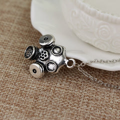 Steampunk gas mask necklace