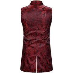 Red Victorian Steampunk vest