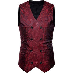 Steampunk vest with silk pattern