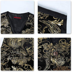 Black and golden steampunk vest
