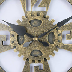 Steampunk clock with gears