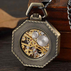 Hexagonal Steampunk pocket watch