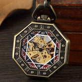 Hexagonal Steampunk pocket watch