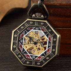 Hexagonal Steampunk pocket watch