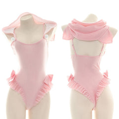 Hooded Neko Ruffle Onesie