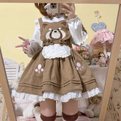 Kitsune Corudroy Suspender Dress