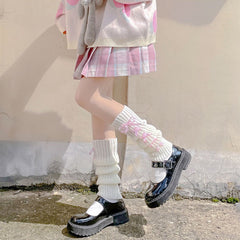 Lace Up Bow Leg Warmers