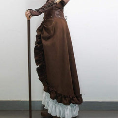 Steampunk ruffled skirt