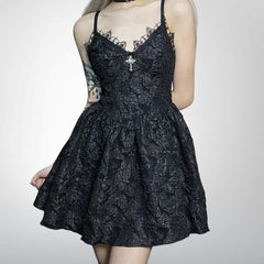 Black Lace Steampunk dress