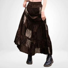 Steampunk patchwork skirt