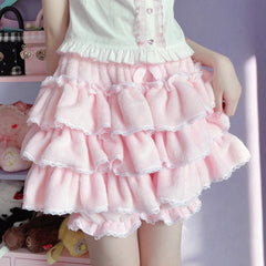 Pink Layered Cake Bloomer Shorts