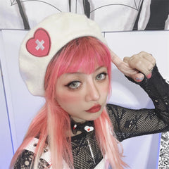 Pink Menhera Nurse Beret