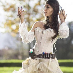 Steampunk cream corset