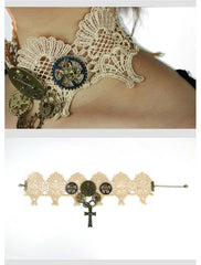 Steampunk choker with cross