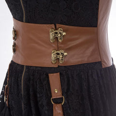 Leather and Lace Steampunk dress