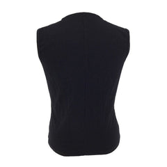 Steampunk black leather belt buckle vest