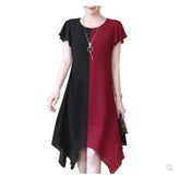 Gothic 'Black Cherry' Black and Red Grunge Dress