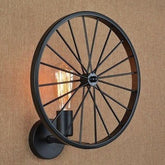 Rusty Wheel Steampunk lamp