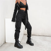 'Vision in Black' Casual cargo pants