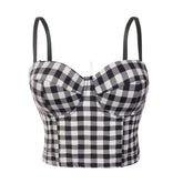 Casual Plaid Push Up Top