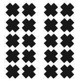 20 Pcs Black Cross Shape Self-Adhesive Nipple Pasties