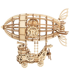 Wooden Steampunk airship model