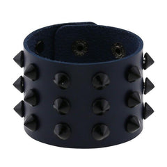 Multi Color Spike PU Leather Wristband