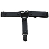 'Dark Times' Goth Black Faux Fake Leather Leg Garter