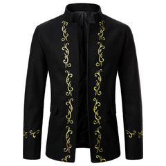 Steampunk gold embroidery jacket
