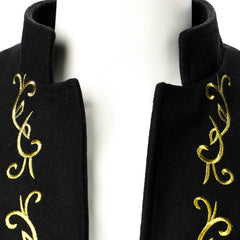Steampunk gold embroidery jacket