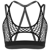 'Unborn' Black Goth Alt Fishnet Top
